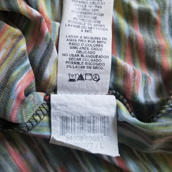 Karen Kane Multi-Colored Scoop Neck Blouse Size Large - Picture 10 of 11